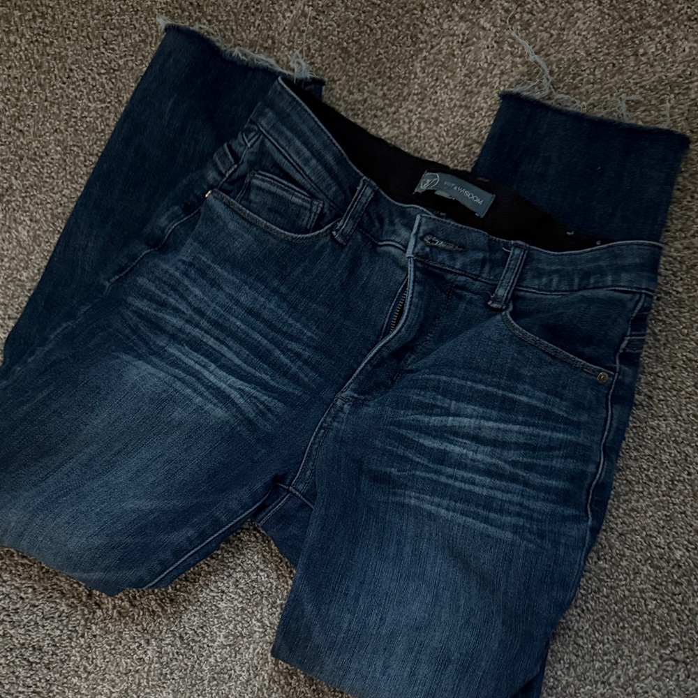 Women's Dark Blue Straight Leg Jeans Wit and Wisdom